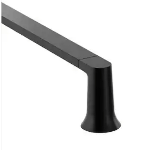 MOEN Genta 24" Towel Bar Matte Black NWT - Picture 3 of 6